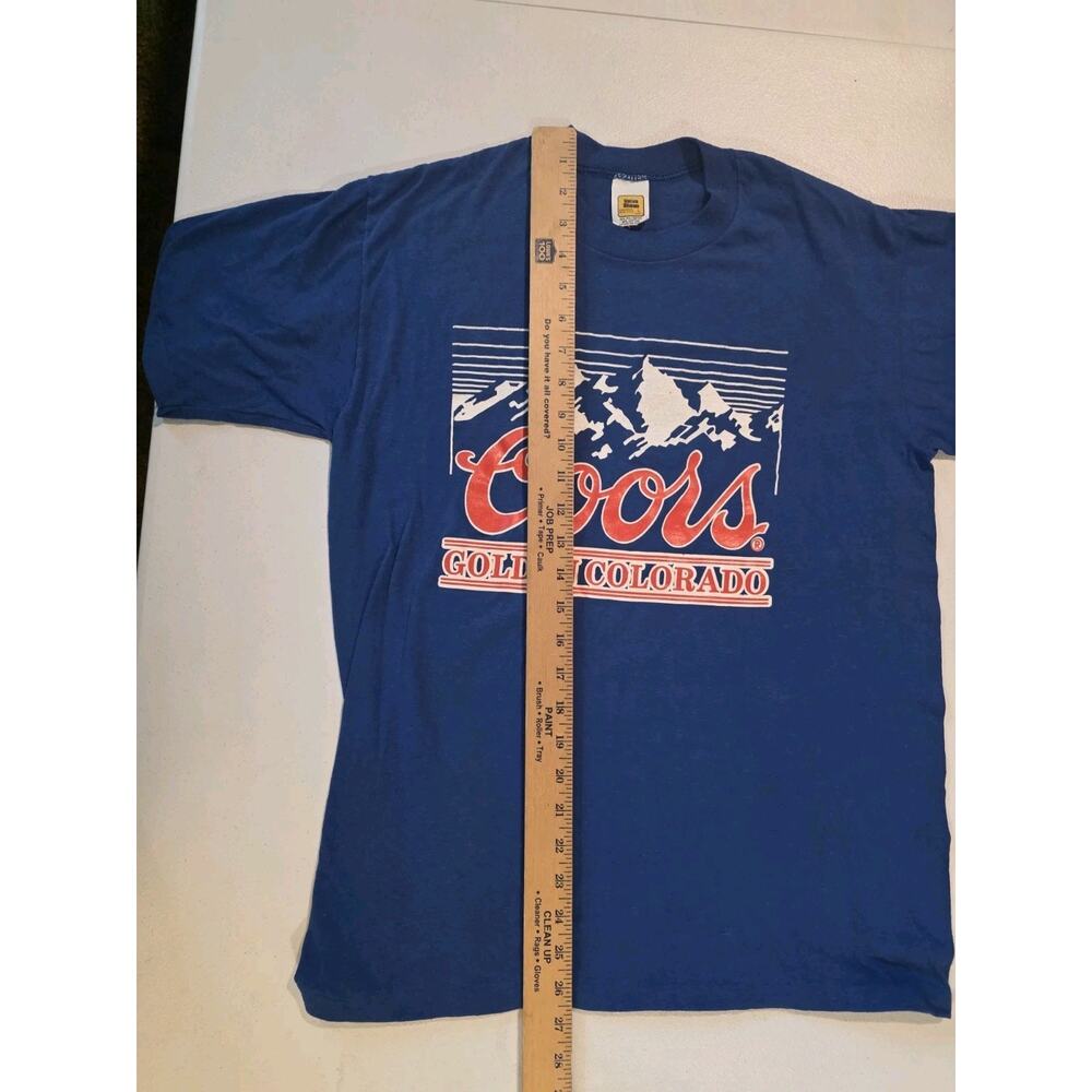 Vtg Coors Golden Colorado Beer T Shirt Velva Sheen Made USA Large Single Stitch - Picture 4 of 6